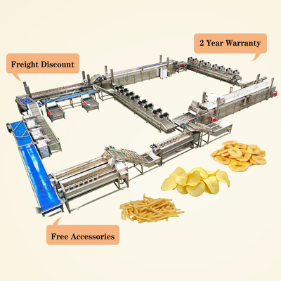 58 kw Power Joyshine Full Automatic French Fries Making Machine for 300 KG Production