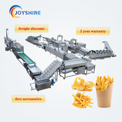58 kw Power Joyshine Full Automatic French Fries Making Machine for 300 KG Production