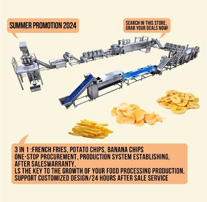 Manufacture Automatic Frozen French Fries Machinery Production Line for Restaurant