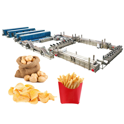 58 kw Power Joyshine Full Automatic French Fries Making Machine for 300 KG Production